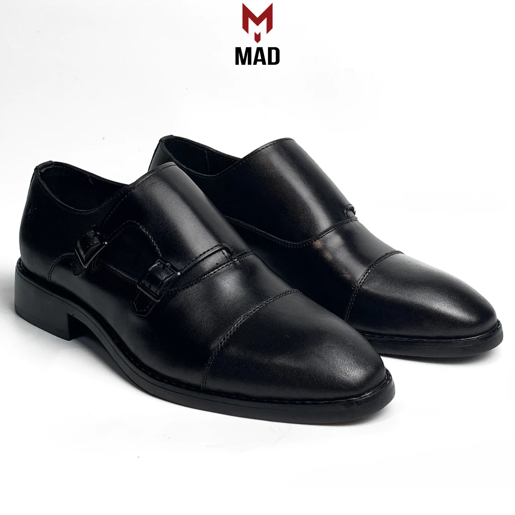 Giày tây nam Double Monk Strap MAD Black