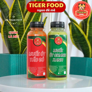 Muối ớt xanh - Muối ớt đỏ TIGER FOOD Muối ớt hiểm chanh nhà làm - nước chấm hải sản hay thịt nướng SIÊU NGON