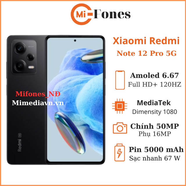 Redmi Note 12 Pro 5G  Giá tốt nhất, Hàng chính hãng