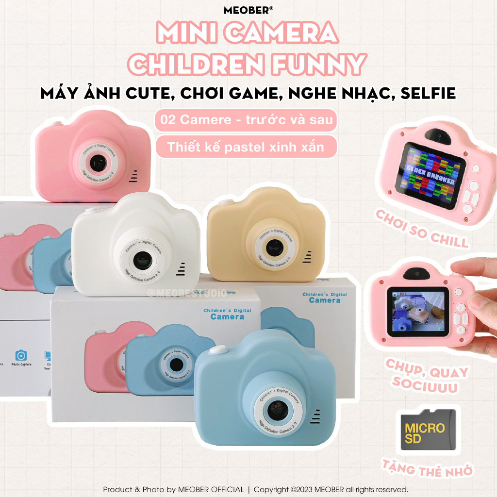 [Tặng thẻ nhớ] Máy ảnh kts children mini camera by Meober - quay, chụp ...
