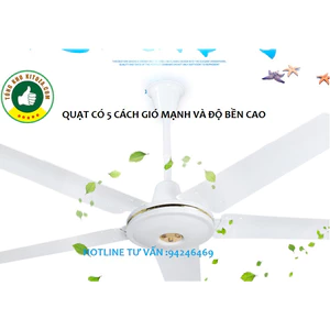 Quạt trần DIAMOND Động cơ Lõi đồng 5 cánh hợp kim phong cách sang-độ bền cao-gió mạnh