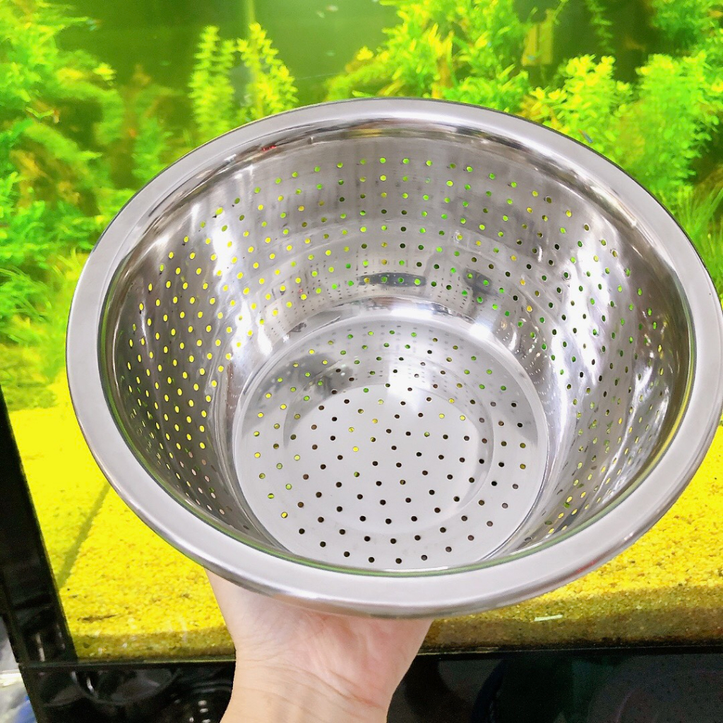 Thau - Rổ  inox 304,sâu lòng - thau trộn inox siêu dày dặn Cao Cấp 22cm đến 32cm