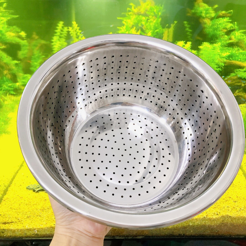 Thau - Rổ  inox 304,sâu lòng - thau trộn inox siêu dày dặn Cao Cấp 22cm đến 32cm