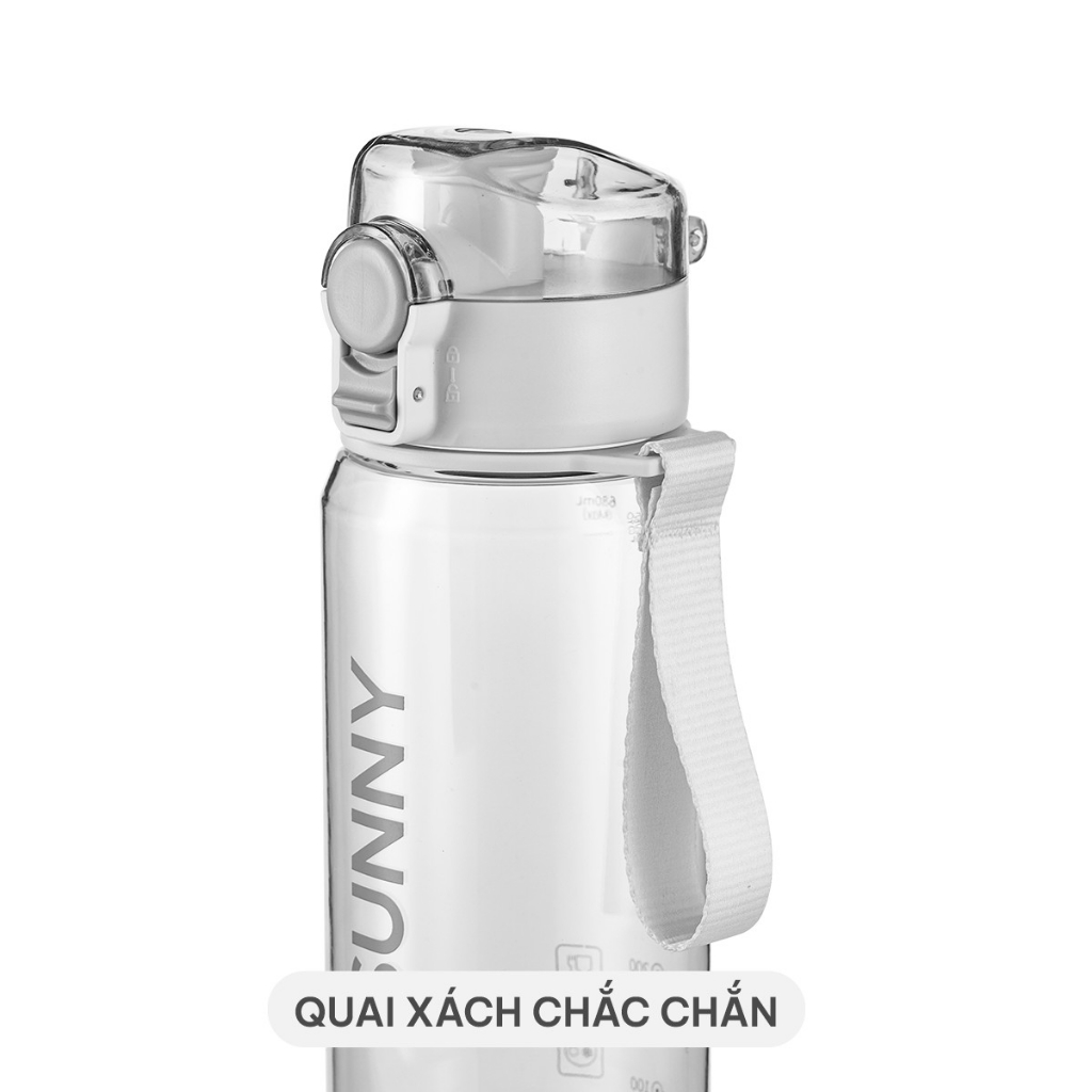 Bình nước Sunny 680ml Hokori 0085, Bình nước thể thao có lõi lọc trà cao cấp