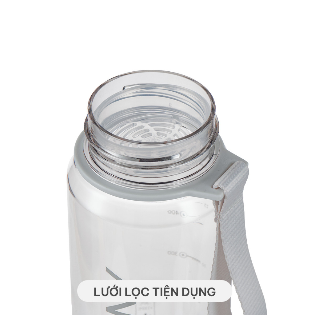 Bình nước Sunny 680ml Hokori 0085, Bình nước thể thao có lõi lọc trà cao cấp
