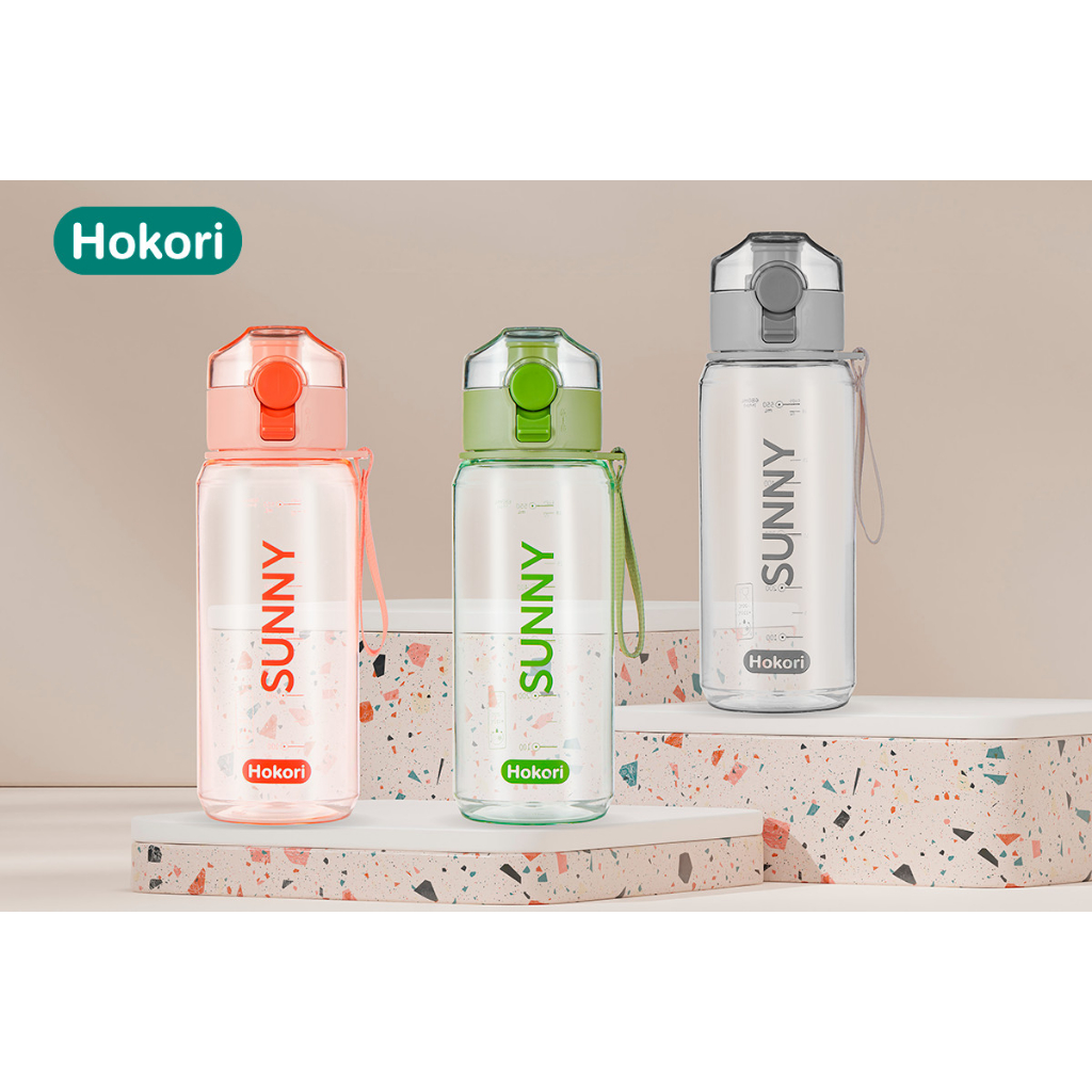 Bình nước Sunny 680ml Hokori 0085, Bình nước thể thao có lõi lọc trà cao cấp