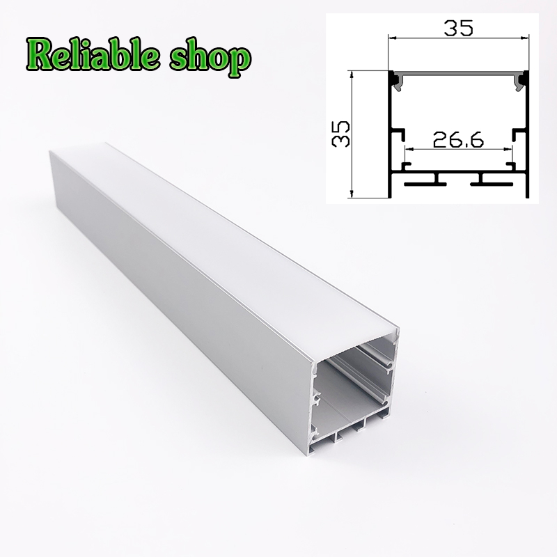 1m thanh nhôm đèn LED U35-35, dùng lắp nổi thả treo trang trí, chiếu ...