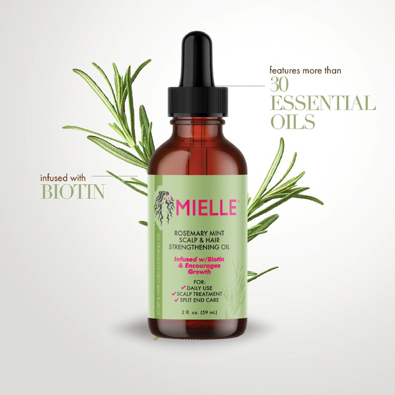 Dầu dưỡng dài tóc Mielle Organics Rosemary Mint Scalp & Hair Strengthening  Oil 59ml