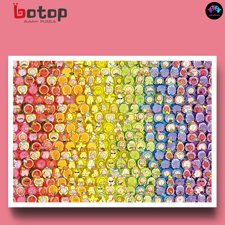[Rainbow Fruits] Bộ Tranh Ghép Hình Botop 1000 Mảnh (Black cardboard ...