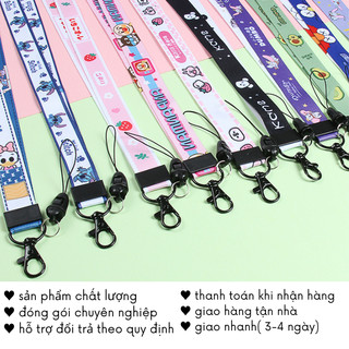 Dây Đeo Thẻ Học Sinh Gấu Dâu Bảng Tên Ngang Viên Cute Nhiều Mẫu Timo VPK48