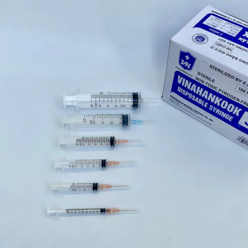 Xi Lanh Y Tế, Bơm Tiêm Nhựa VINAHANKOOK, Kim Tiêm Tiểu Đường, Bơm Tiêm 1ml, 3ml,5ml,10ml,20ml,50ml