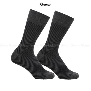 Tất nam cổ cao đi giày tây GOMTAT hoạ tiết sọc ngang, chất liệu cotton hút ẩm thoáng khí  -GOM-TAY09-1DOI