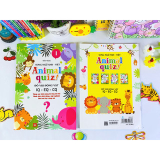 Sách - Combo 4 cuốn Animal quiz! (Song ngữ Anh Việt) - Đố vui động vật IQ - EQ - CQ - Tập 1-4
