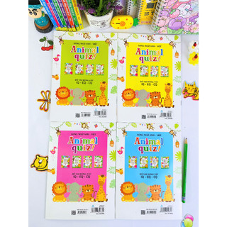 Sách - Combo 4 cuốn Animal quiz! (Song ngữ Anh Việt) - Đố vui động vật IQ - EQ - CQ - Tập 1-4