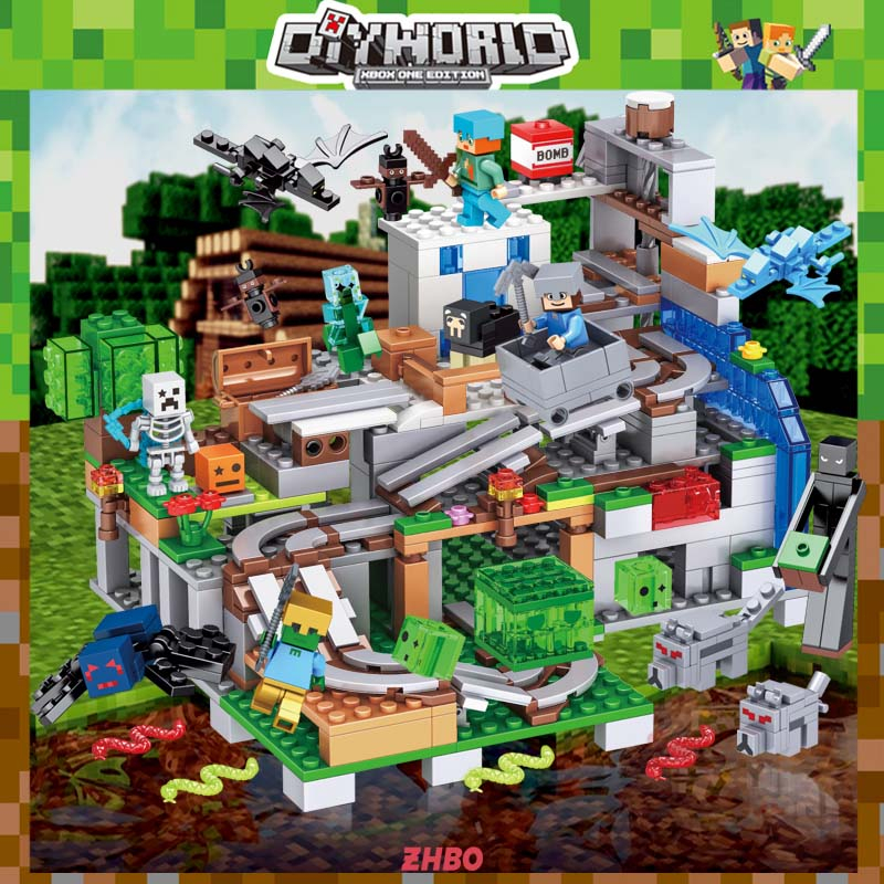 [500 CHI TIẾT] Bộ đồ chơi lắp ráp Minecraft Làng 3D Mô hình trẻ em trai ...