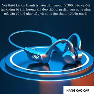 Tai Nghe Dẫn Xương Cao Cấp Không Dây Bluethooth VG06 – Dẫn truyền âm thanh qua xương, không gây đau tai loại tốt