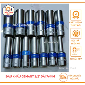 Đầu khẩu tuýp Top 1/2" Lục giác, Đầu khẩu lục giác Dài 76mm THÙY LINH TOOLS