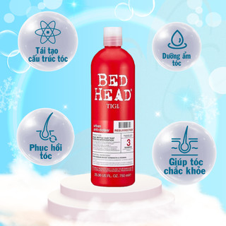 Cặp Gội Xả TIGI Bed Head 750ml Chính Hãng – Phục Hồi Tóc Hư Tổn Nặng – Mềm Mượt Chuẩn Salon