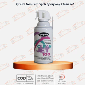 Chai Xịt Hơi Nén Tẩy Bụi, Chịu Nhiệt Cao Và Không Mang Hơi Nước Sprayway Clean Jet SW-805 284g