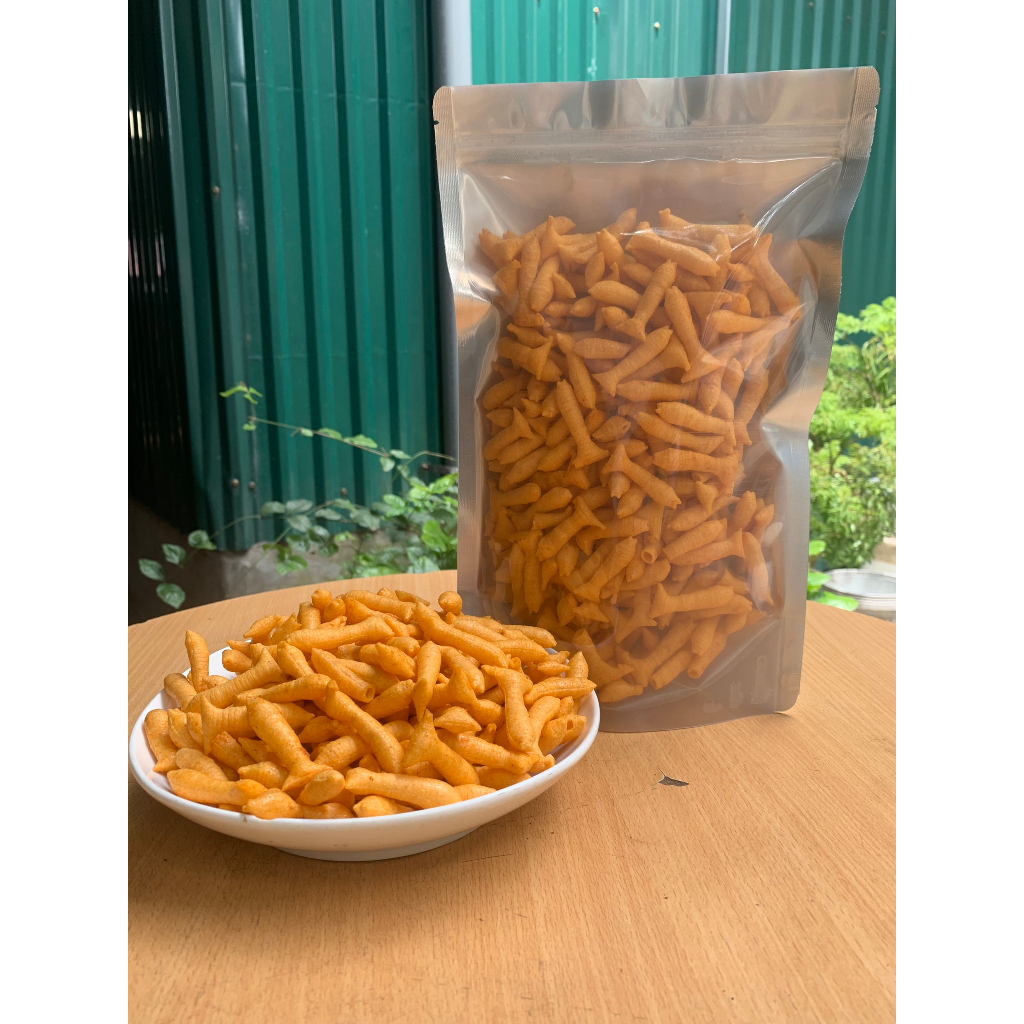 500Gr Snack Bim Cá Phồng Thơm Cay, ĐóngTúi Zip  Giòn Tan, Đồ Ăn Vặt Tuổi Thơ
