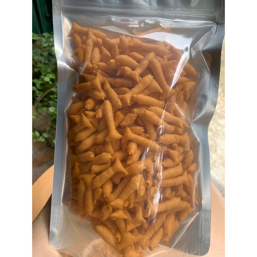 500Gr Snack Bim Cá Phồng Thơm Cay, ĐóngTúi Zip  Giòn Tan, Đồ Ăn Vặt Tuổi Thơ