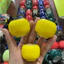 Cóng sứ chào mào hàng Bát Tràng mẫu men màu miệng kẻ vàng gắn sẵn tai cho lồng chào mào