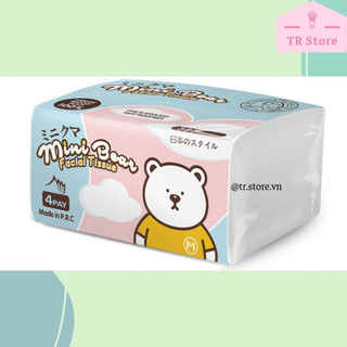 Khăn giấy Mini Bear 4 lớp 300 tờ/210 tờ Nhật Bản lành tính