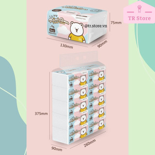 Khăn giấy Mini Bear 4 lớp 300 tờ/210 tờ Nhật Bản lành tính