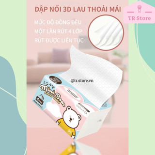 Khăn giấy Mini Bear 4 lớp 300 tờ/210 tờ Nhật Bản lành tính