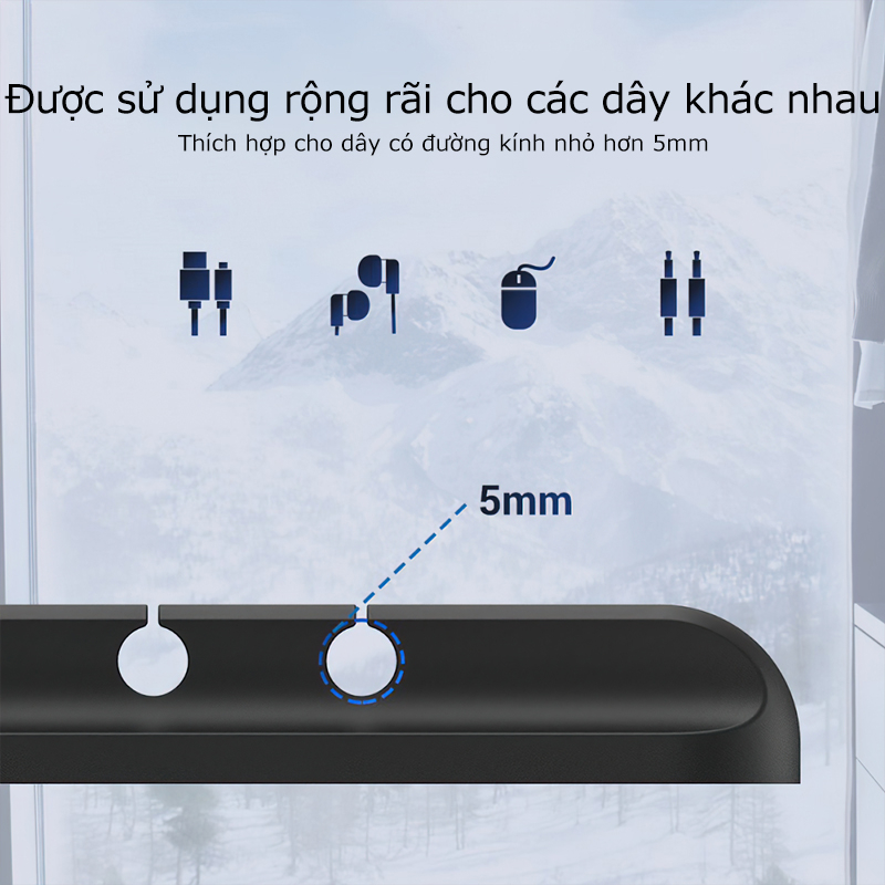 Kẹp Silicon Giữ Cáp, Cài Dây Sạc ,Tai Nghe Cố Định Gọn Gàng Tiện Dụng Nhiều