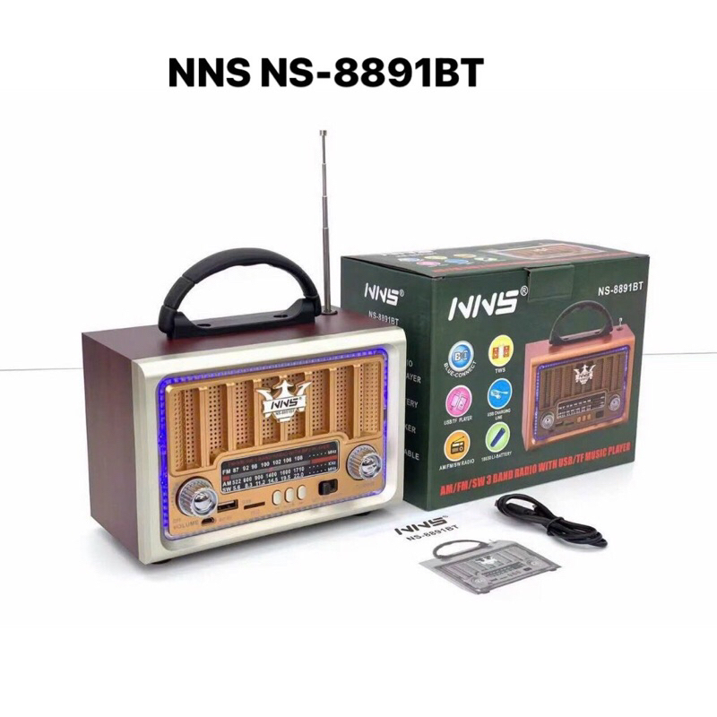 Đài RADIO NNS NS-8109 BT hỗ trợ USB, Bluetooth | Shopee Việt Nam