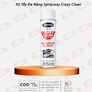 Chai Xịt Tẩy Đa Năng Sprayway Crazy Clean All Purpose Cleaner (031) 539g  chamsocxestore