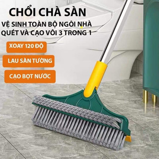 ( Free Ship ) Chổi chà sàn nhà tắm đa năng 2 trong 1, Chổi cọ sàn và gạt nước phòng tắm nhà vệ sinh lau kính tiện dụng