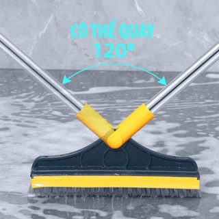 ( Free Ship ) Chổi chà sàn nhà tắm đa năng 2 trong 1, Chổi cọ sàn và gạt nước phòng tắm nhà vệ sinh lau kính tiện dụng