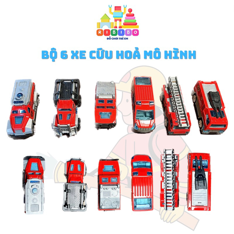 Bộ đồ Chơi 6 Xe Cứu Hoả Mô Hình Mini Bằng Sắt Chạy Trớn Shopee Việt Nam