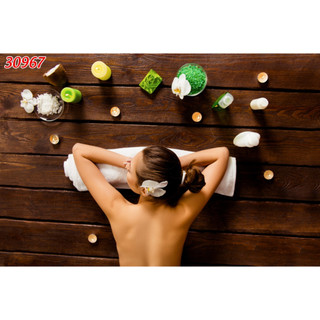 Tranh dán tường vải lụa Gội đầu Dưỡng Sinh Đắp mặt Massage/ Spa/ Salon/ Tắm Giác Hơi các dịch vụ