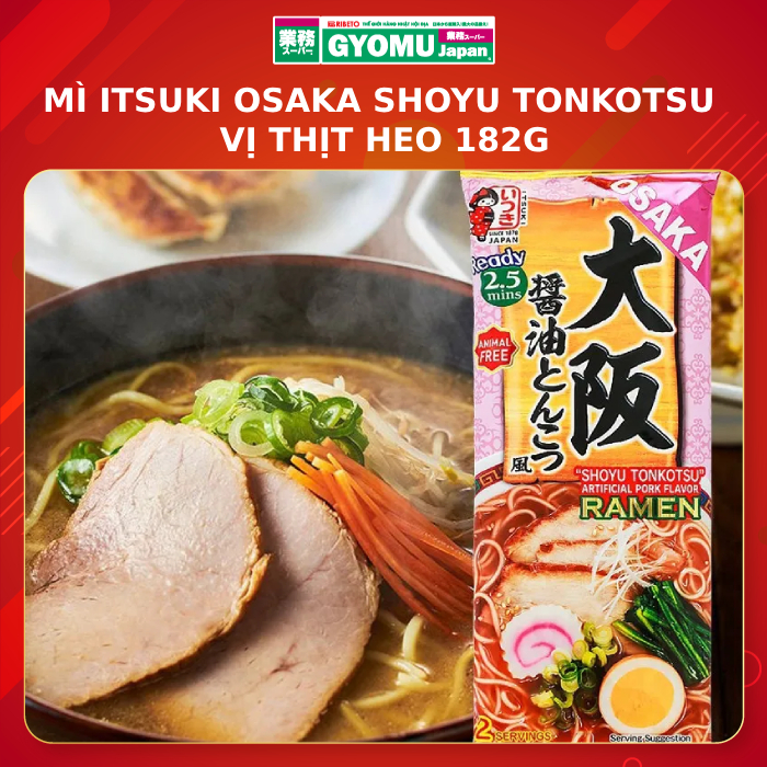 Mì Itsuki Osaka Shoyu Tonkotsu Vị Thịt Heo 182g | Shopee Việt Nam