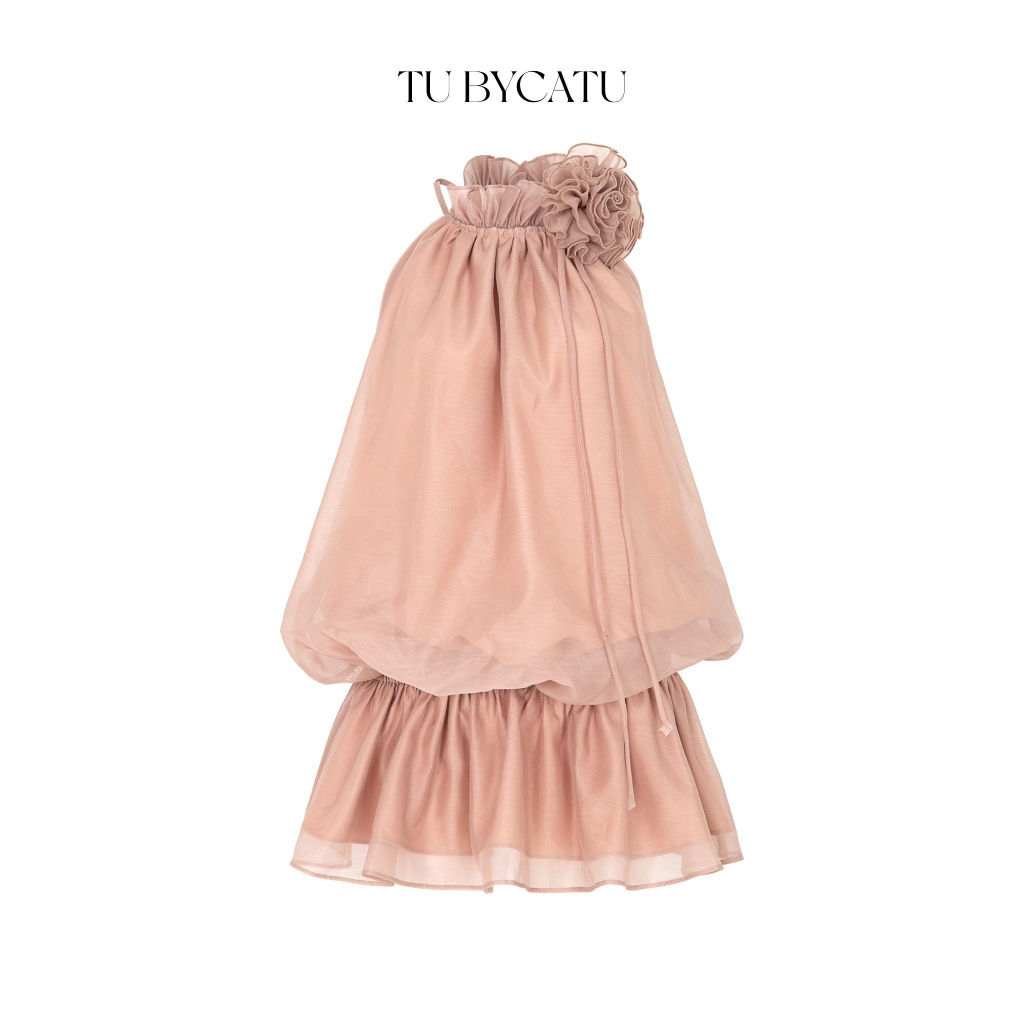 Ảnh TUBYCATU | Áo Lily (Không kèm quần) chất liệu vải organza đính hoa màu Nude / Beige/ White/ Black 2
