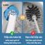 Bộ cọ vệ sinh dùng một lần gắn tường, cọ toilet xoay 360 độ thế hệ mới có đầu thay thế.