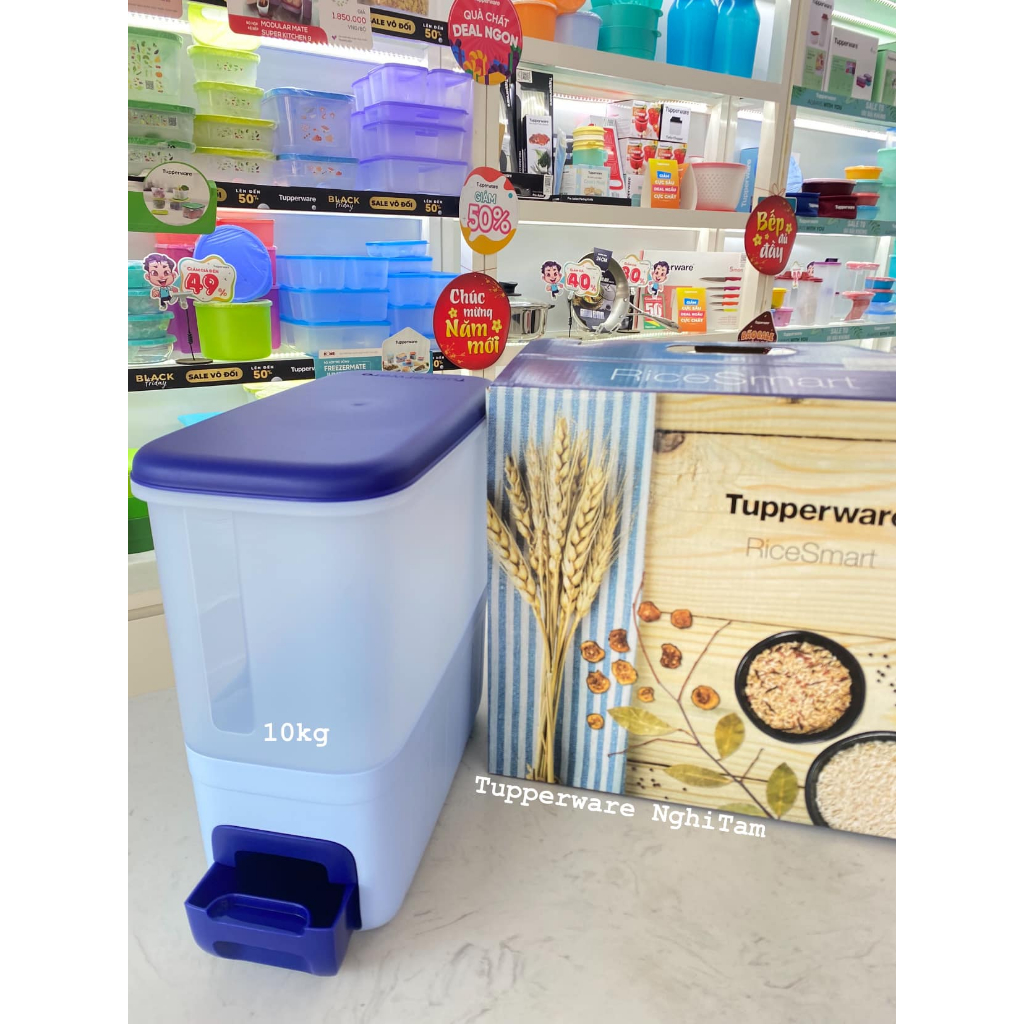 Thùng Gạo Rice Smart 10kg, thùng kín gạo không bị ẩm mốc - Hàng chính ...
