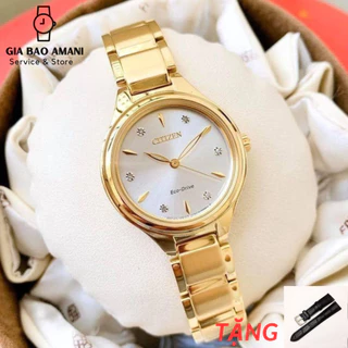 Đồng Hồ Nữ CITIZEN Eco-drive FE2102-55A Chính Hãng Tặng Dây Da Cao Cấp