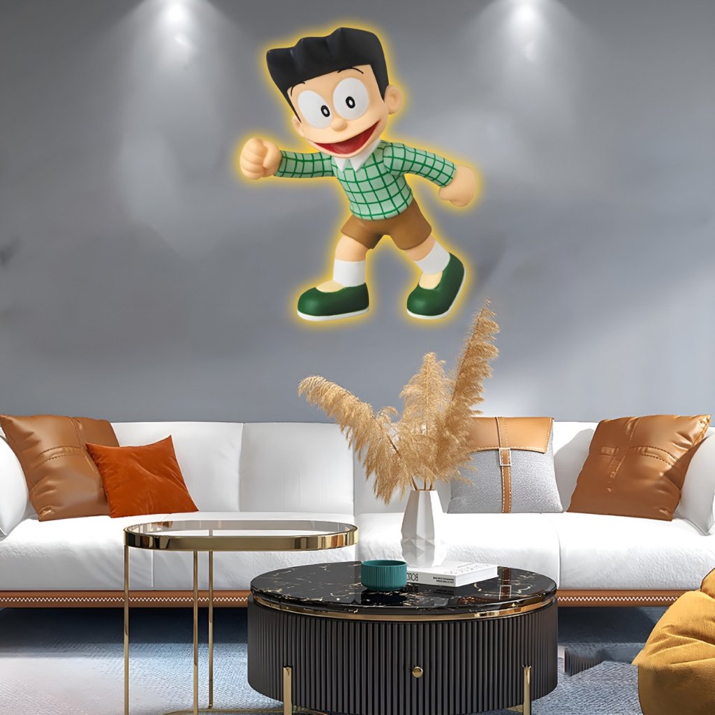 Tranh Đèn Led 3D Doremon Hoạt Hình Dễ Thương Trang Trí Phòng Bé, Lớp Học OHA Decor