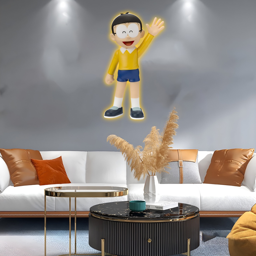 Tranh Đèn Led 3D Doremon Hoạt Hình Dễ Thương Trang Trí Phòng Bé, Lớp Học OHA Decor