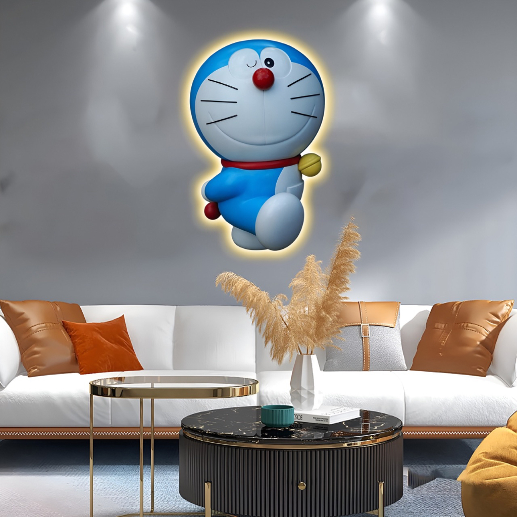 Tranh Đèn Led 3D Doremon Hoạt Hình Dễ Thương Trang Trí Phòng Bé, Lớp Học OHA Decor