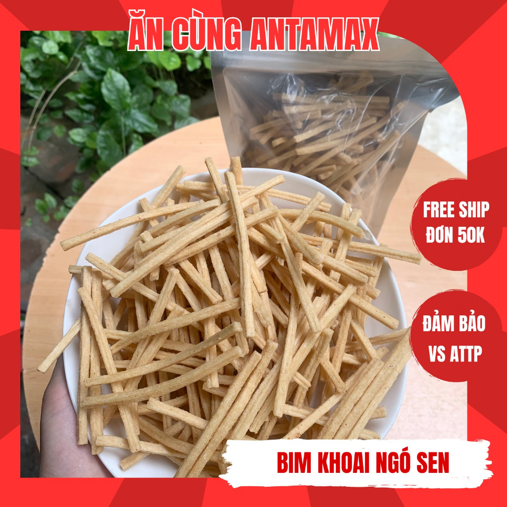 Snack BimBim Ngó Sen Giòn Tan - Đóng Túi Zip 500gr Sạch Sẽ- Đồ Ăn Vặt Tuổi Thơ