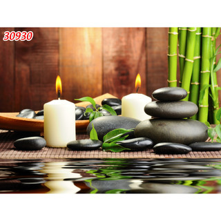 Tranh lụa dán phòng spa thẩm mỹ viện dưỡng da, gội đầu dưỡng sinh, quán gội đầu