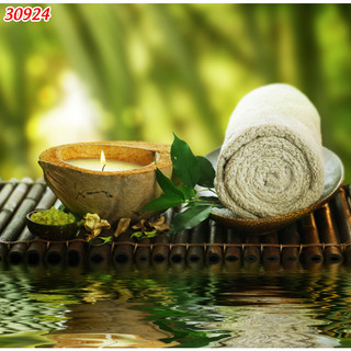 Tranh lụa dán phòng spa thẩm mỹ viện dưỡng da, gội đầu dưỡng sinh, quán gội đầu