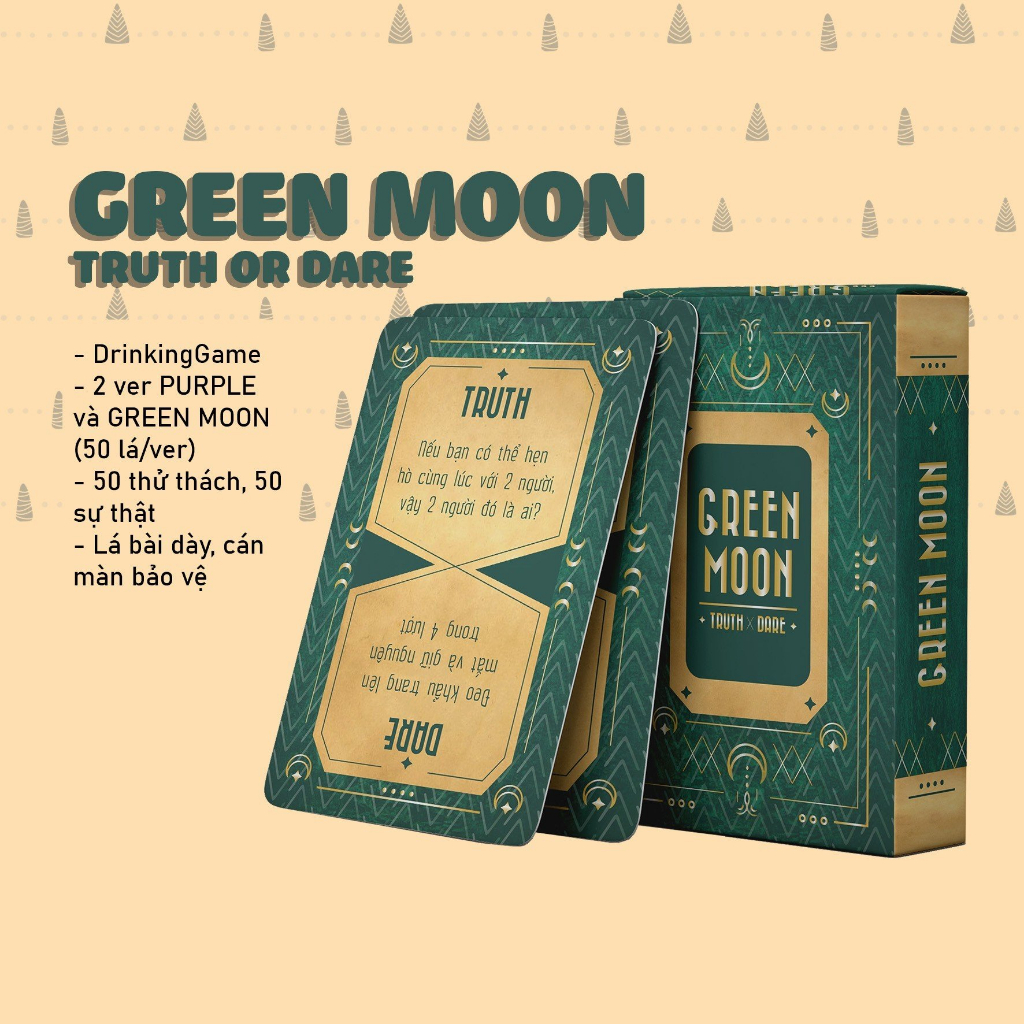 Bộ Bài Truth Or Dare Green Moon Phong Cách Tarot Giấy Cứng Drinking Game MaSoi SG