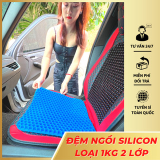 Đệm ngồi 3D Silicon cao cấp - Đệm lót mông thoáng khí chống đau mỏi, cấu trúc tổ ong cho người đi ô tô và văn phòng