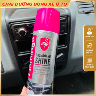 Combo xịt bọt tẩy nhựa, da vệ sinh nội thất xe + dưỡng nội thất xe hương cafe Flamingo + tặng 1 khăn lau nội thất xe